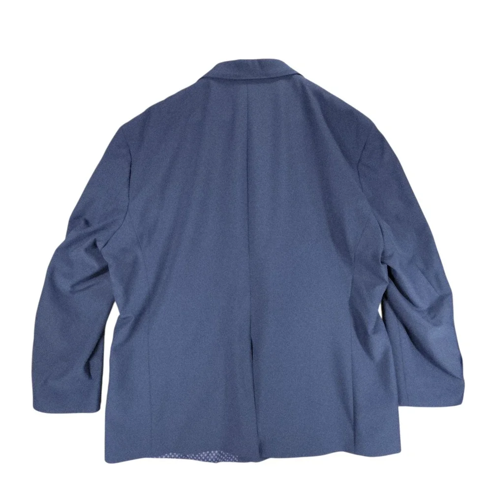 Stafford Sport Coat Men 56L Long Navy Performance Travel Big Tall Stretch Blazer - Picture 3 of 12